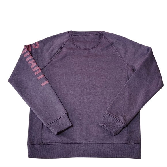 NWT Relaxed Fit Midweight Crew Neck Block Logo Sleeve Graphic Sweatshirt MEDIUM - Picture 3 of 9